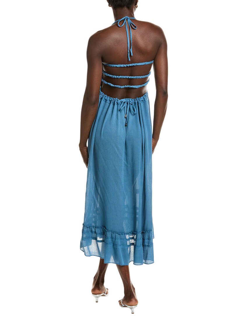 smocked bodice maxi dress Ipponelli Smocked Bodice Maxi Dress, Blue / Regular 8 (M)