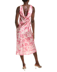 Ipponelli Satin Cowl Neck Midi Dress
