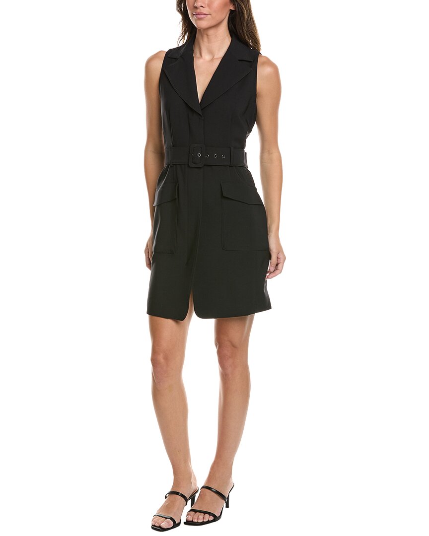 Kenneth Cole Notched Lapel Utility Dress