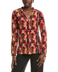 Akris Silk Blouse Red