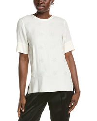 Akris Embellished Silk Blouse