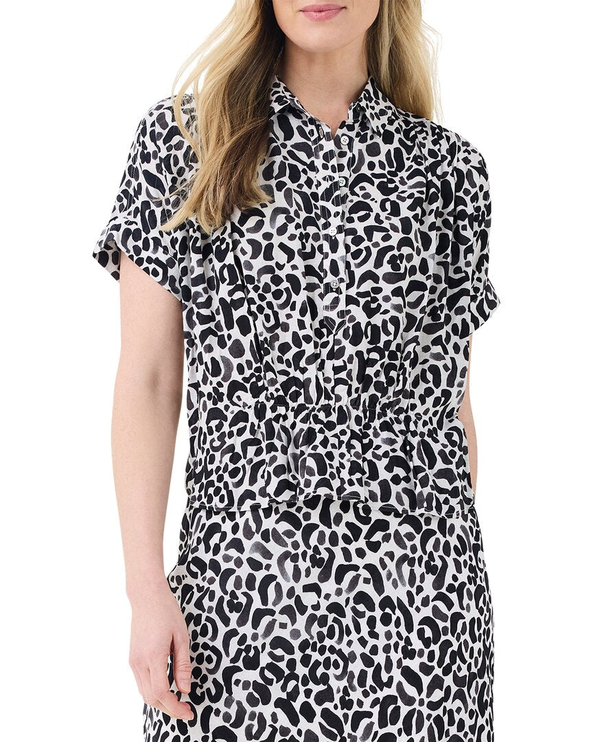 Nic+Zoe Petite Onyx Animal Top