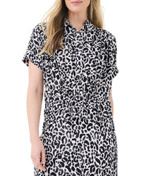 Nic+Zoe Onyx Animal Top Black Multi