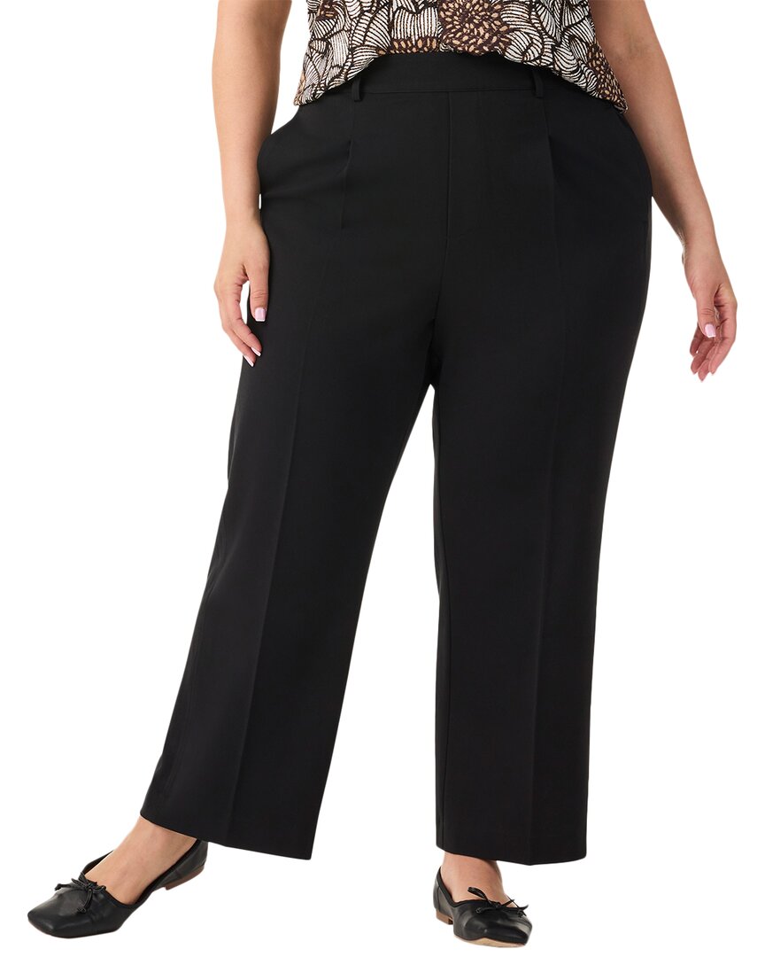 Nic+Zoe Plus Avenue Summer Wide-Leg Crop Trouser Black Onyx Plus 14W (1X)