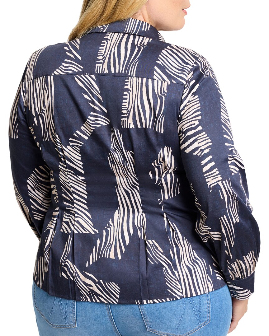 Nic+Zoe Plus Zebra Stripe Shirt