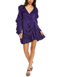 Amur Charmeuse Mini Dress Purple Regular 00 (XXS)