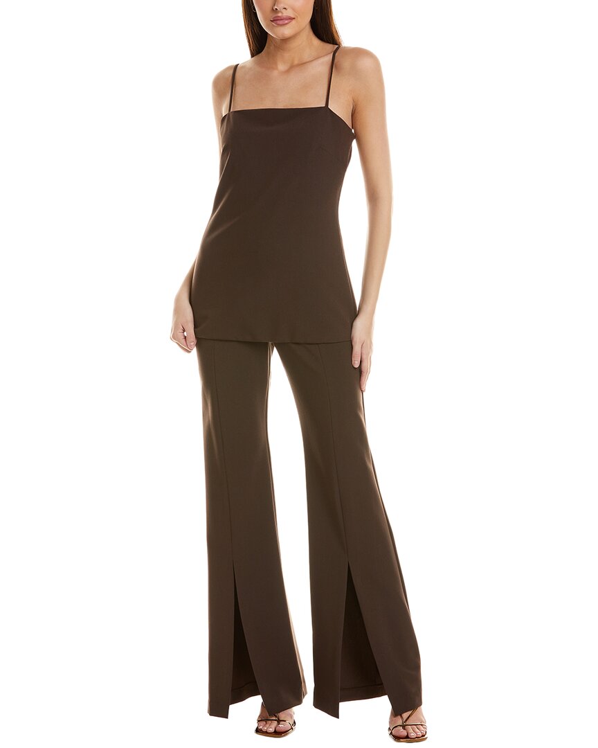 Black Halo Jaslyn Jumpsuit Brown Multi