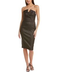 Black Halo Lena Sheath Dress Gold