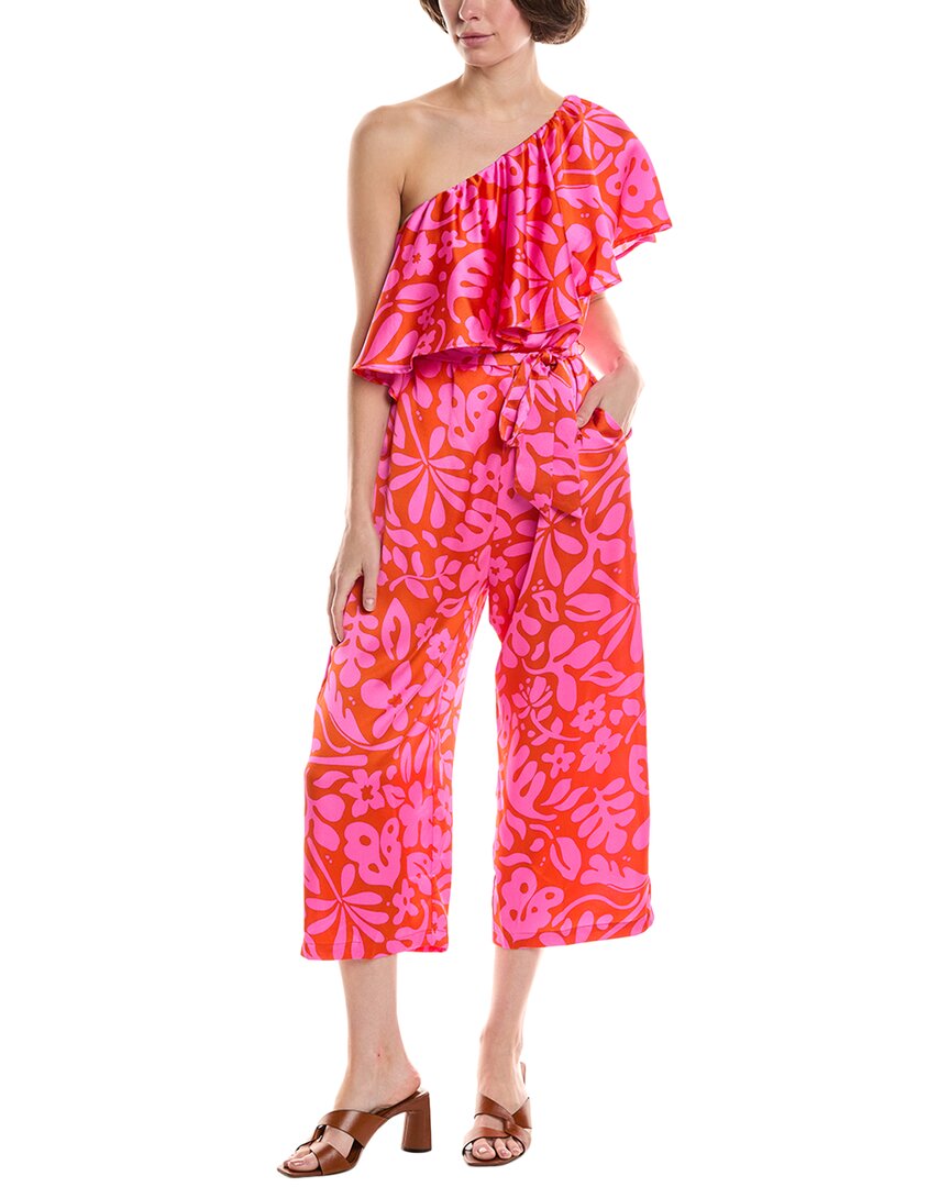 Marion One-Shoulder Jumpsuit Red