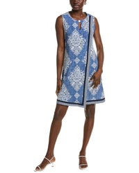 Sandra Darren Wrap Front Mini Dress Regular 16 (XL) Blue