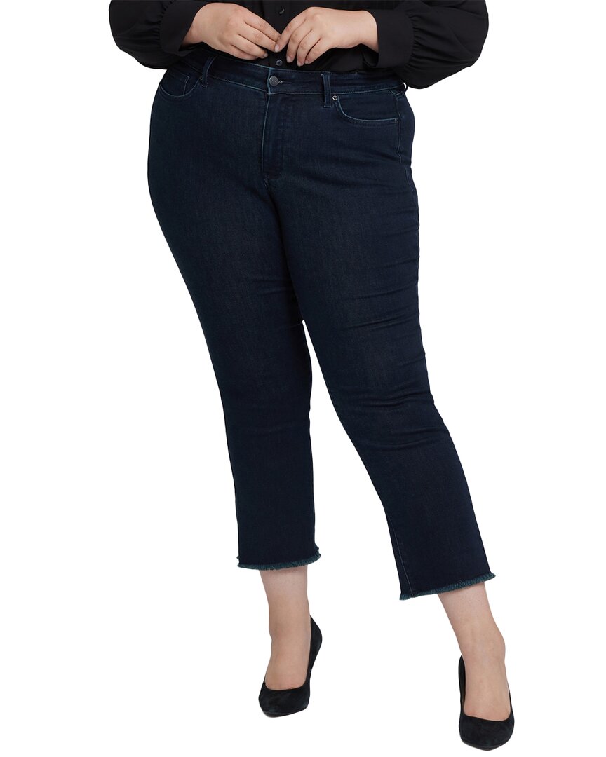 Nydj Plus Marilyn Midnight Falls Ankle Crop Jean Blue