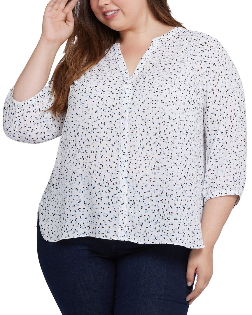 Nydj Plus Pintuck Blouse Multi