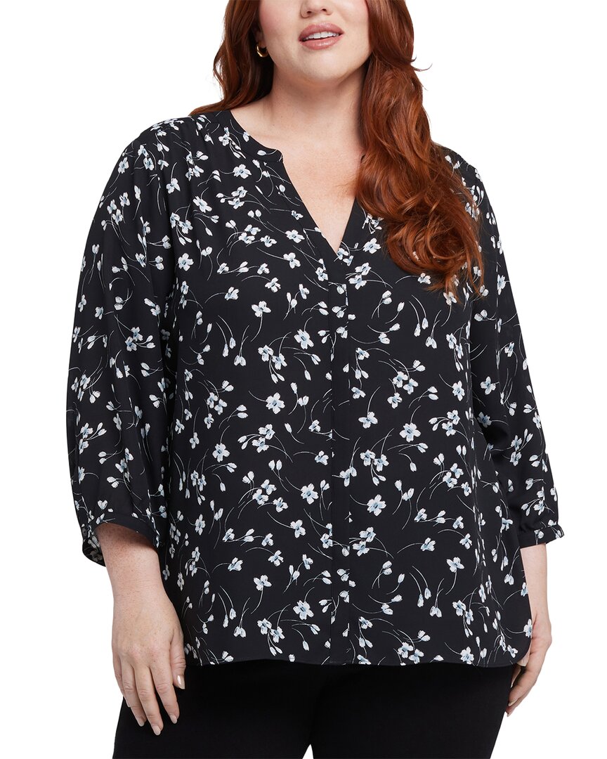 Nydj Plus Pintuck Blouse Pink