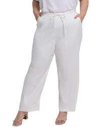 Nydj Plus Relaxed White Pant Jean White