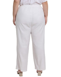Nydj Plus Relaxed White Pant Jean