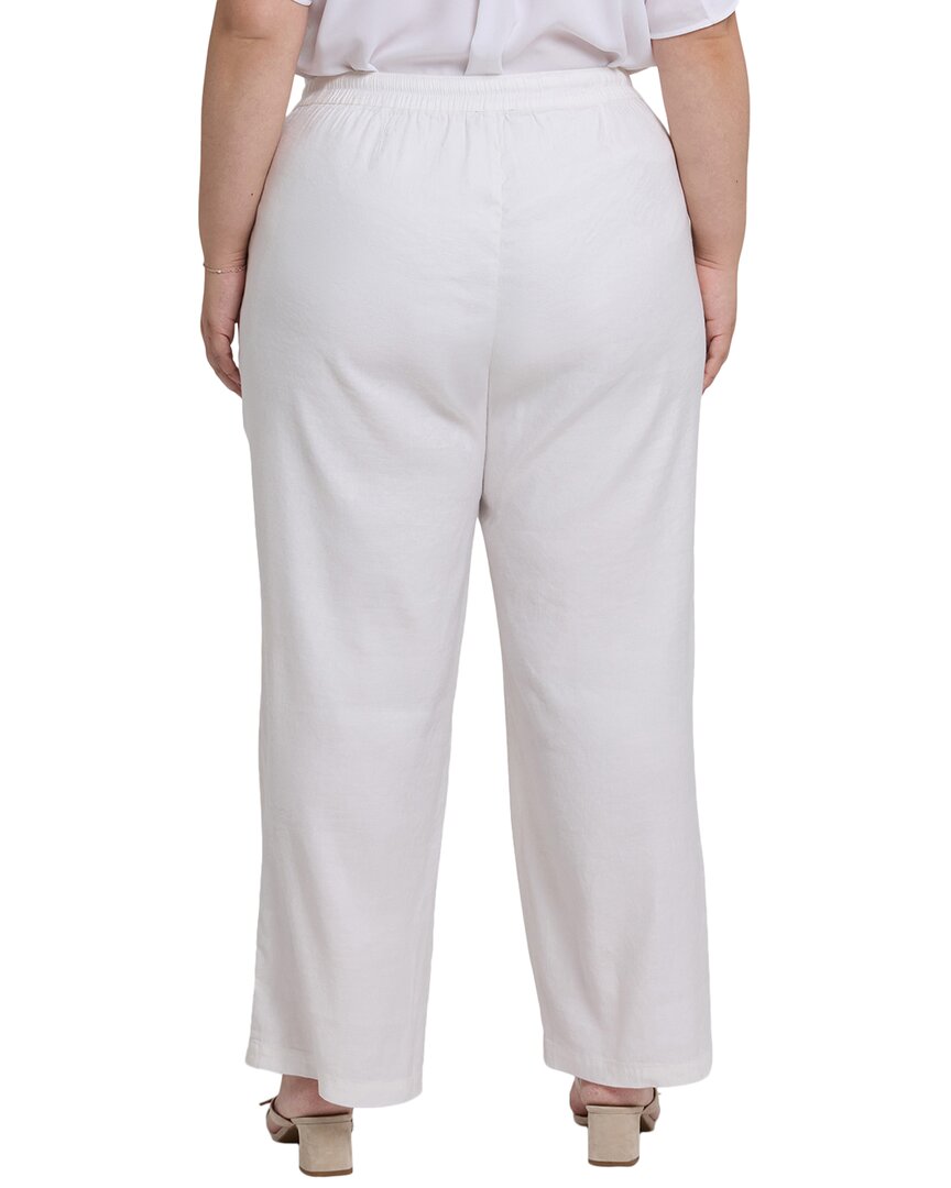 Nydj Plus Relaxed White Pant Jean