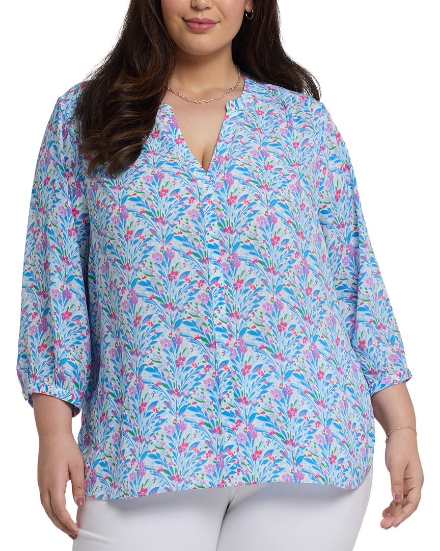 Nydj Plus Pintuck Blouse Multi