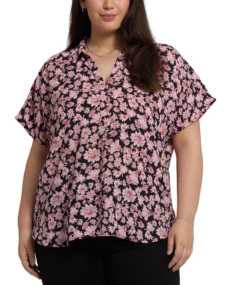 Nydj Plus Becky Blouse Black