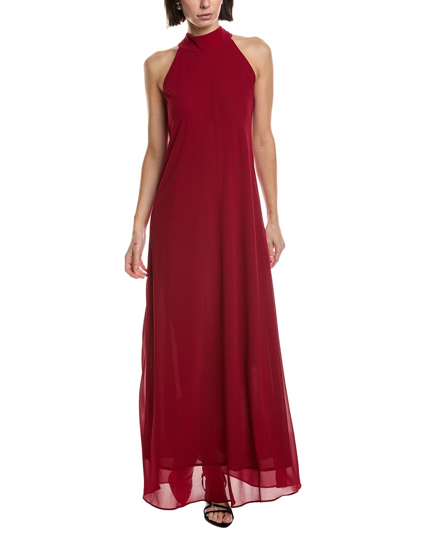 Carla Ruiz Carla Ruiz Halter Mock Neck Maxi Dress