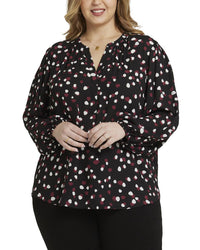 Nydj Plus Popover Blouse Multi