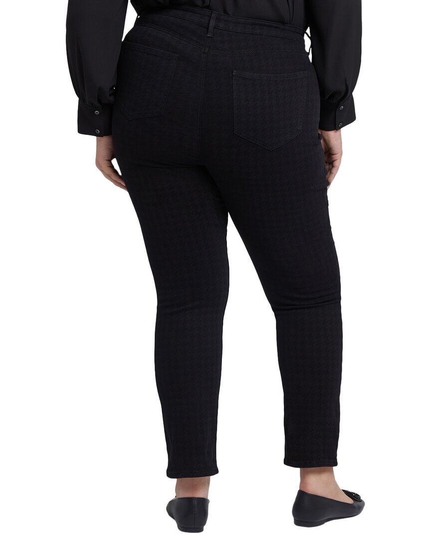 Nydj Plus Sheri Houndstooth Luxe Burnout Slim Jean