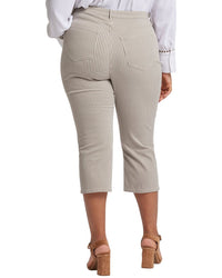 Nydj Plus Joni Sandbar Stripe Capri Jean