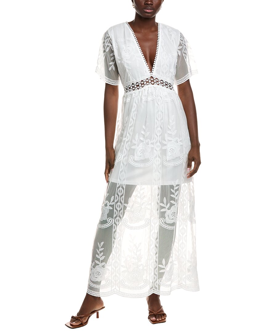 Ipponelli Embroidered Mesh Maxi Dress