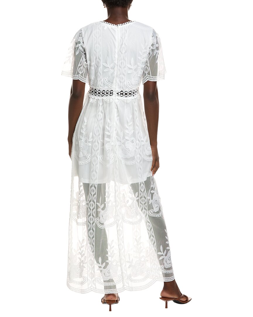 Ipponelli Embroidered Mesh Maxi Dress