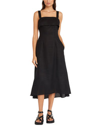 Luxely Linen Midi Dress 10 Grey Multi