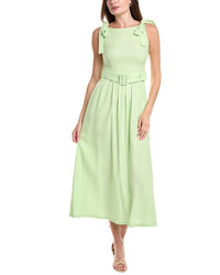 Bgl Linen-Blend Midi Dress