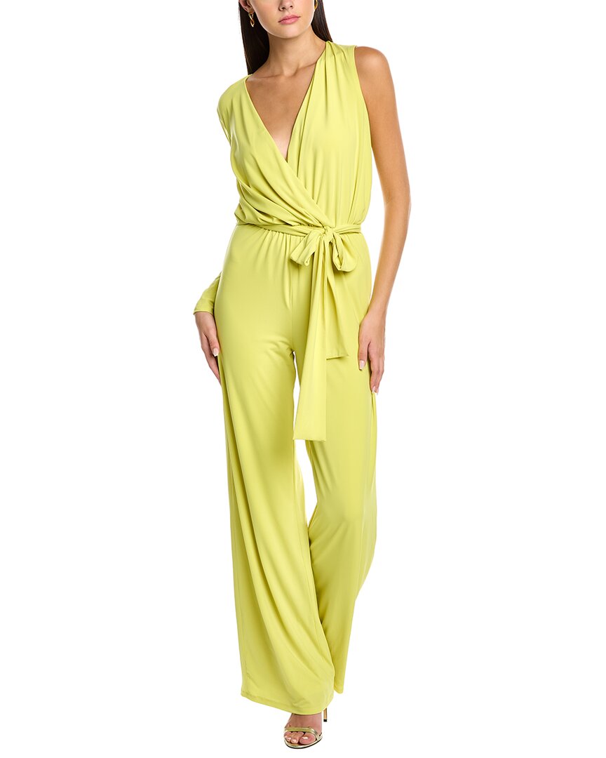 Halston Felix Jersey Jumpsuit 0 Yellow