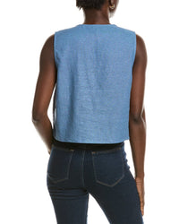 Jones New York Linen-Blend Crop Top