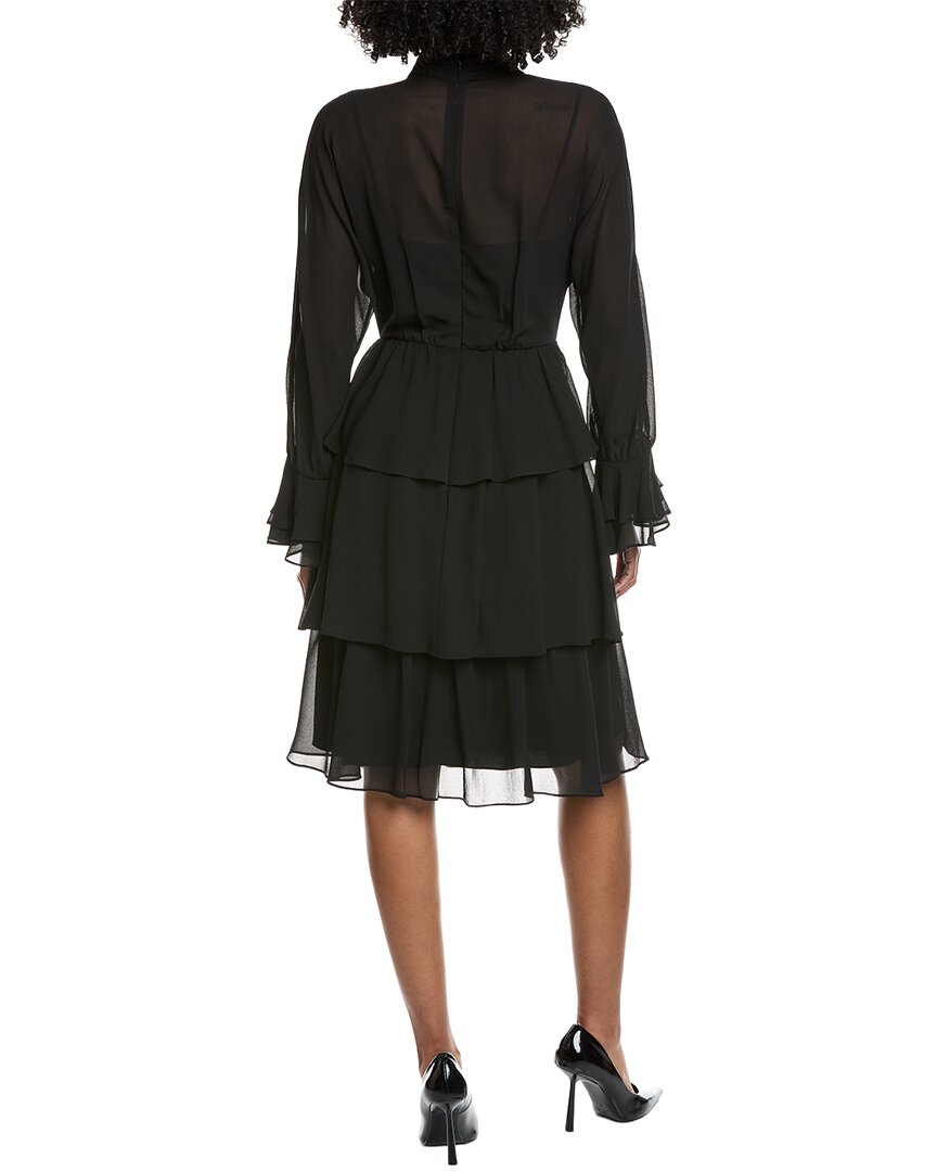 Mikael Aghal Solid Midi Dress
