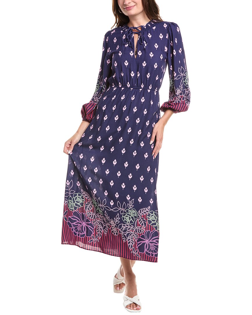 Garrie B Balloon Sleeve Midi Dress