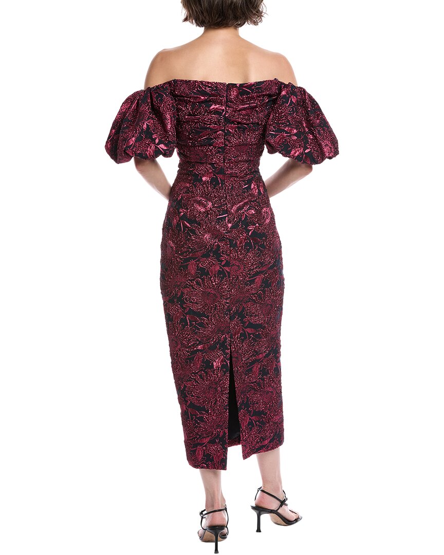 Lela Rose Metallic Jacquard Cocktail Dress, 2