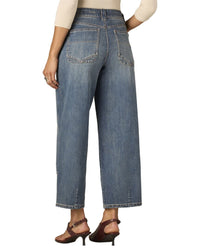 Wit & Wisdom Mid Blue Artisanal High Rise Barely Barrel Jean
