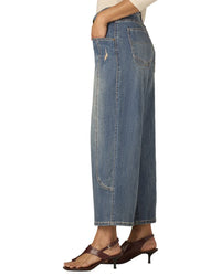 Wit & Wisdom Mid Blue Artisanal High Rise Barely Barrel Jean