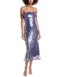 Amur Braeylnn Mesh Sequin Midi Dress