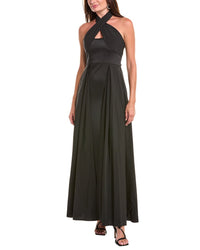 Aidan Mattox Crossover Halter Gown