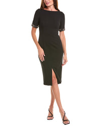 Aidan Mattox Aidan Mattox Beaded Cuff Sheath Dress