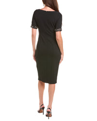 Aidan Mattox Aidan Mattox Beaded Cuff Sheath Dress