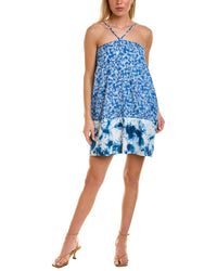 Amur Aminah Halter Mini Dress Blue