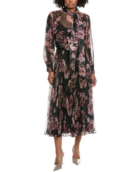 Mikael Aghal Print Midi Dress