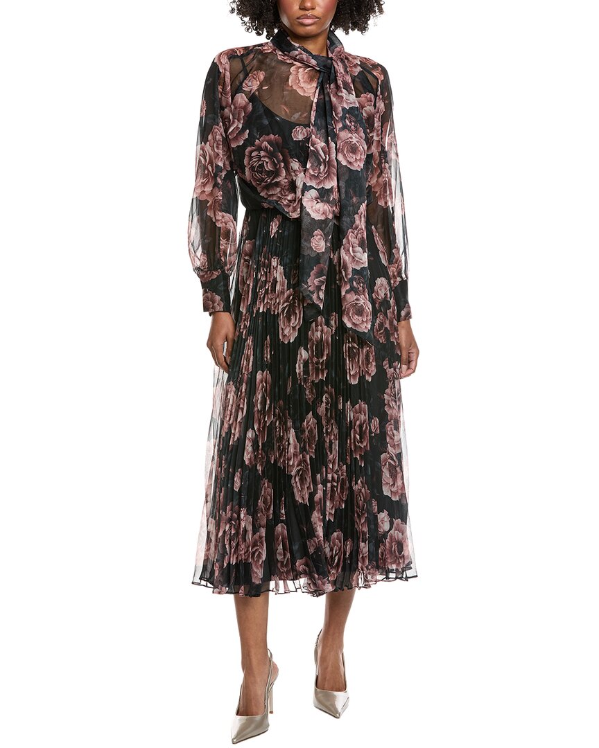Mikael Aghal Print Midi Dress