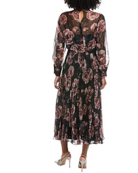 Mikael Aghal Print Midi Dress