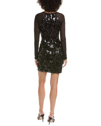 Tadashi Shoji Dina Sequin Eyelash Fringe Mini Dress