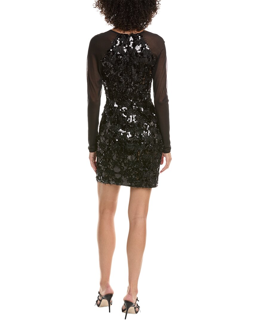 Tadashi Shoji Dina Sequin Eyelash Fringe Mini Dress