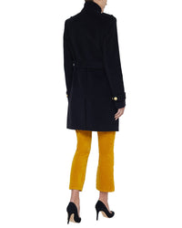 L'agence Nalini Long Wool-Blend Military Coat