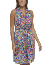 Kensie Printed Poplin Mini Dress