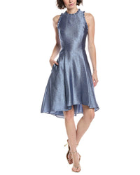 Adrianna Papell Adrianna Papell Jacquard Ruffle Dress